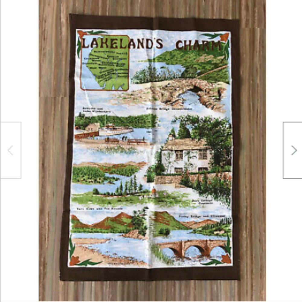 Lakeland's Charm Landmarks Souvenir Cotton Kitchen Towel Dish Cloth 19x30"